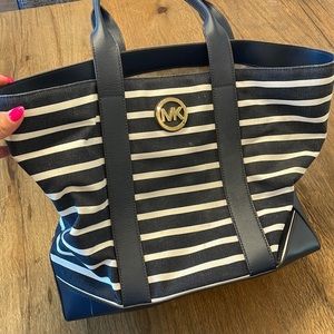 Michael Kors Blue and White Striped